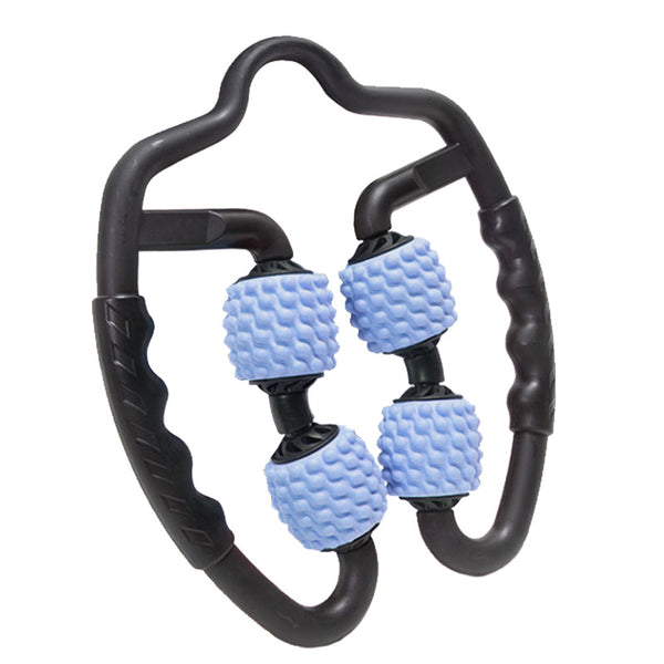 Blue Set of 2 Foam Roller Ring Leg Massagers - Muscle Comfort & Circulation Tool