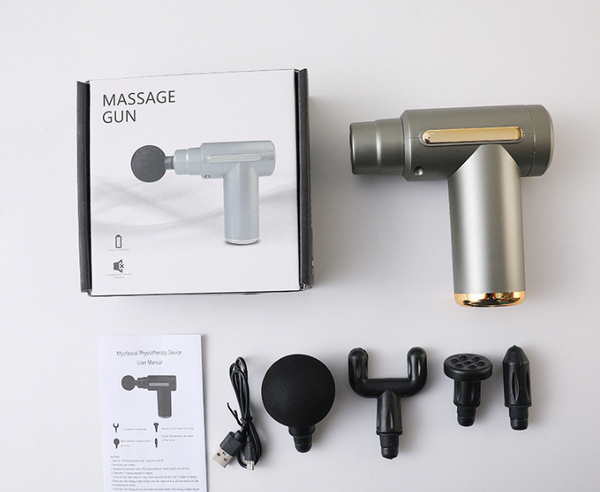 Mini Massage Gun Deep Tissue Percussion Muscle Massager (Grey)