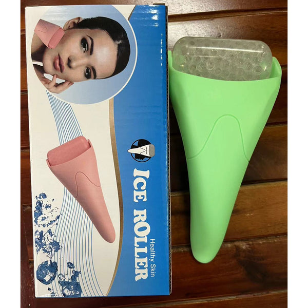 Green Face Ice Roller with Gel Cooling Head