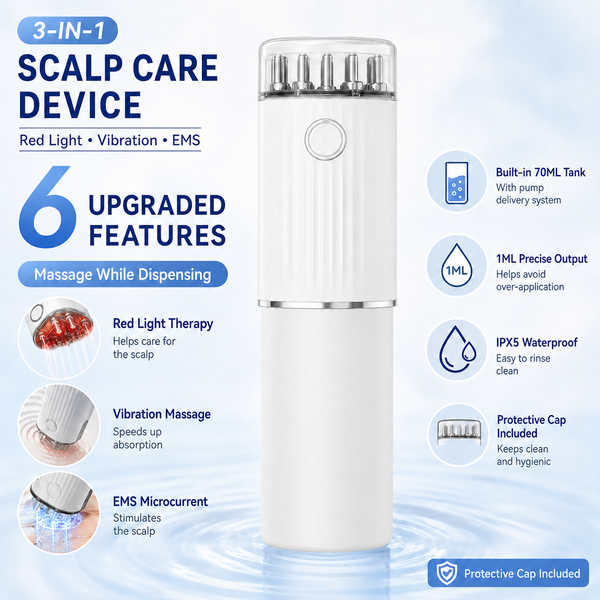 Red Light EMS Scalp Massager and Electric Hair Growth Comb