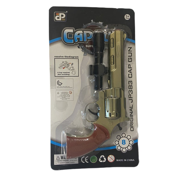 8 Shots Toy Cap Gun with 144 Free Caps - Gold