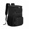 Black Insulated Cooler Backpack for Camping Hiking and Picnics