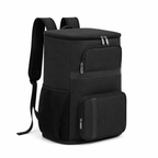 Black Insulated Cooler Backpack for Camping Hiking and Picnics