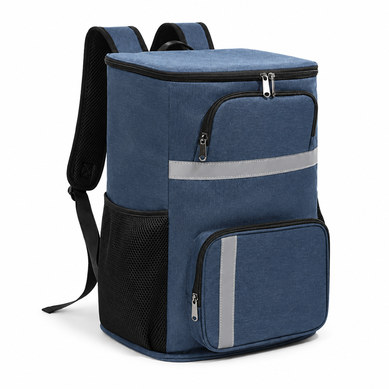 Navy Blue Insulated Cooler Backpack for Outdoor Picnic Trips