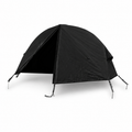 Portable Off-Ground Single Camping Tent with Mosquito Net - Black