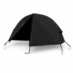 Portable Off-Ground Single Camping Tent with Mosquito Net - Black