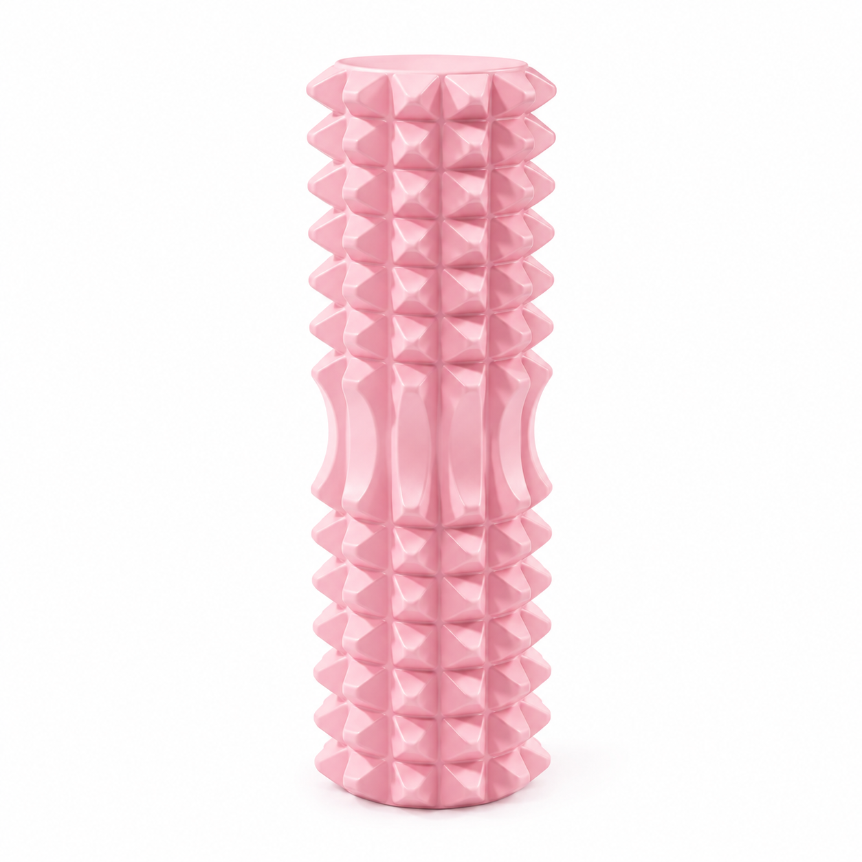Pink High-Density 3D Trigger Point Foam Roller - Solid Core Massager for Deep Tissue Muscle Recovery & Yoga
