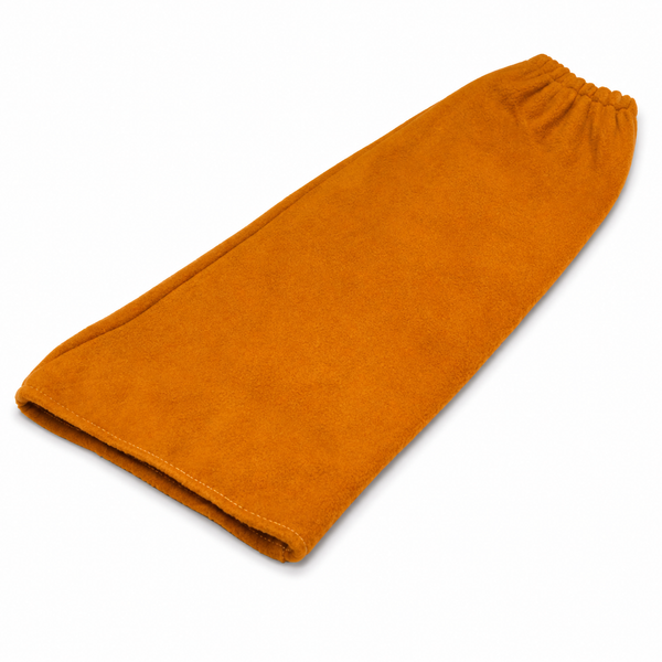 Cowhide arm protector with Velcro - Leather welding sleeve - Real cowhide arm protector - Welding sleeve - Suitable for welding work - Unisex - Heat resistant and flame retardant - Arm protection