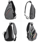 Sling Bag Crossbody Water-Repellent USB Travel
