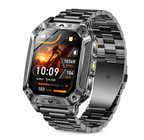 Military Smart Watch with 1400mAh Bluetooth Call (Black Steel 2A)