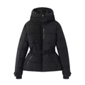 Women Winter Hooded High Waist Padded Parka (Black-AU-12/14)