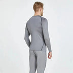 Top Long Compression Gray Sleeve Quick Dry for Men (Medium)