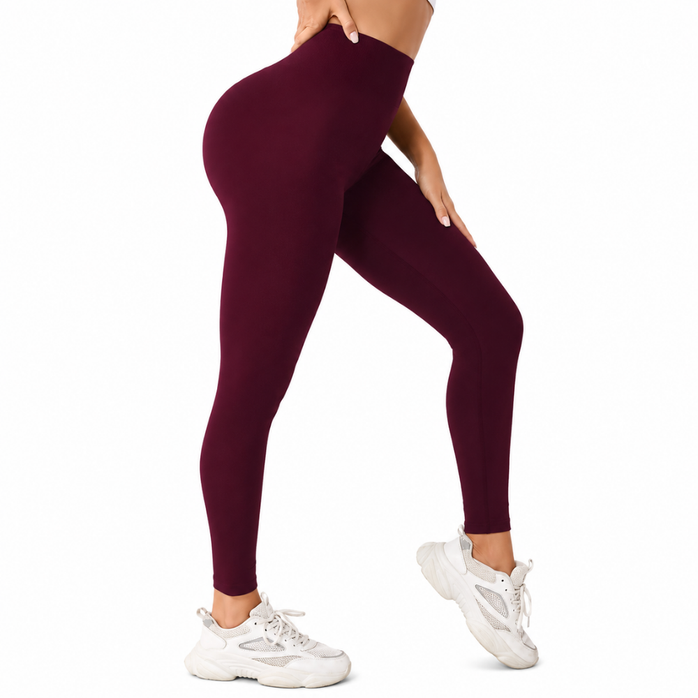 High Waist Seamless Butt Lift Yoga Leggings for Women (Peach Blush-L)