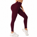 High Waist Seamless Butt Lift Yoga Leggings for Women (Peach Blush-L)