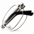 '+2.00 Diopter Metal Foldable Anti-Blue Light Reading Glasses(2Pcs) - Silver