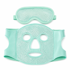Gel Bead Hot & Cold Facial and Eye Mask Set—Green