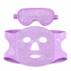 Gel Bead Hot & Cold Facial and Eye Mask Set – Purple