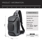 Crossbody Bag with Anti-Theft Waterproof Chest Sling