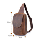Men Crossbody Bag Leather Chest