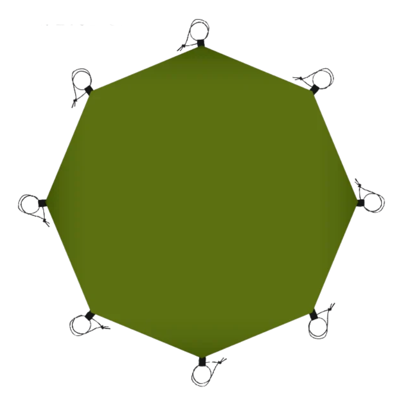 Camping Groundsheet with Waterproof Octagonal Oxford