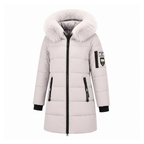 Women's Warm Long Parka Coat for Winter (Grey-AU-12/14)