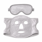 Gel Bead Hot & Cold Facial and Eye Mask Set – Gray