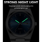 Watch Quartz with Stainless Steel Waterproof