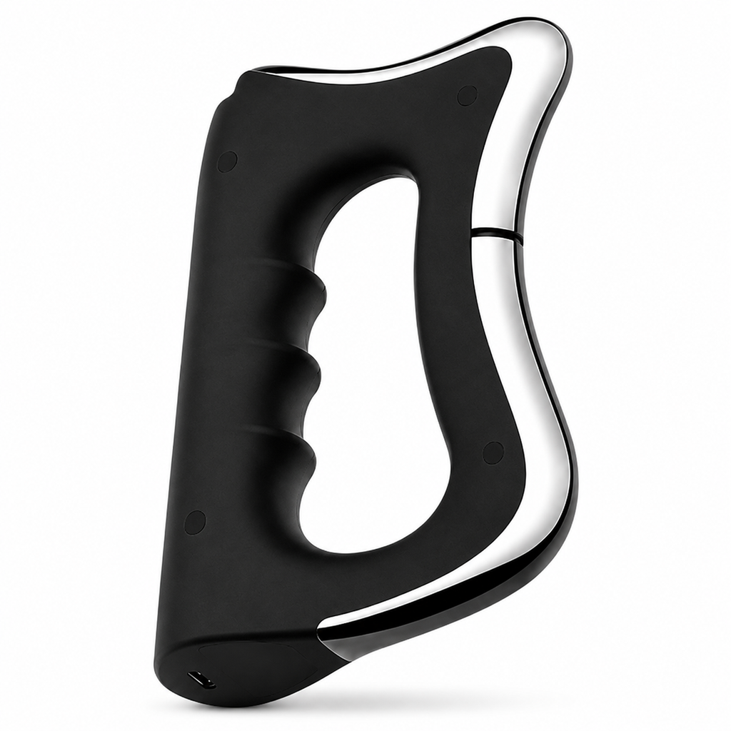 Black Wireless Heated Fascia Massager with 3 Levels Vibration