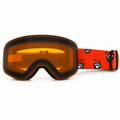 Orange Red Kids Ski Goggles with Magnetic REVO Anti-Fog Lens