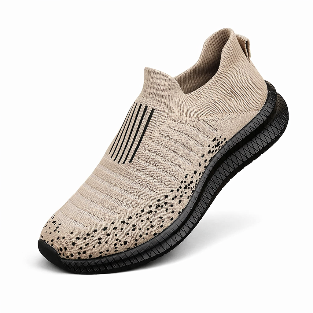 Walking Khaki Shoes Slip-On Mesh Men (Shoe Size: 40)