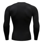 Top Long Compression Black Sleeve Quick Dry for Men (Medium)