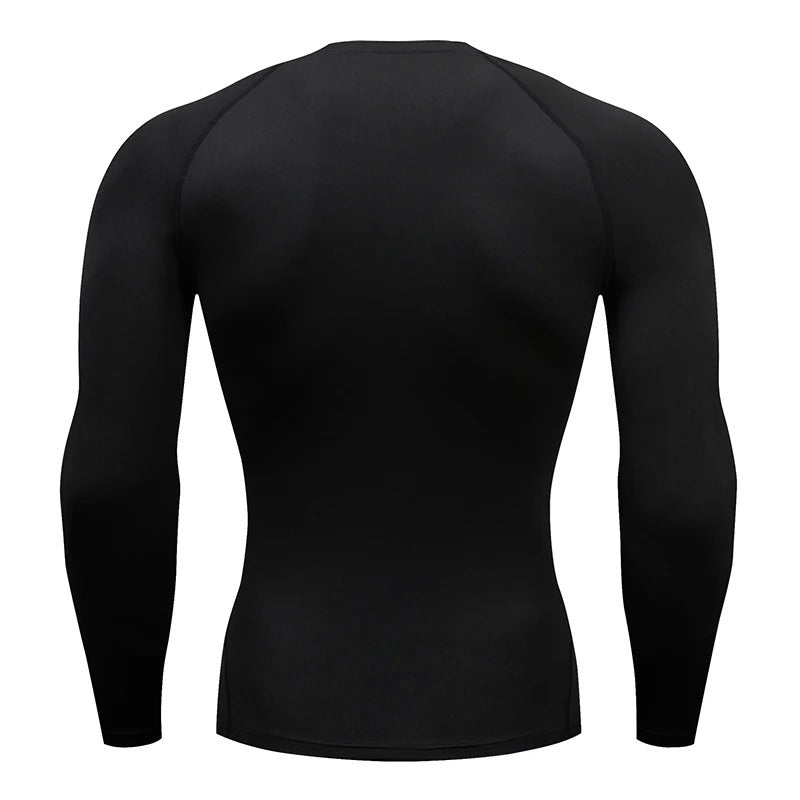 Top Long Compression Black Sleeve Quick Dry for Men (Small)