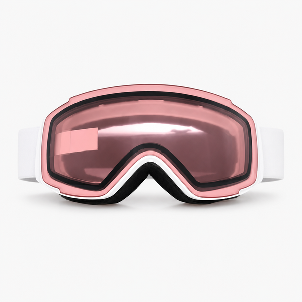 Kids Snow Goggles with Anti-Fog Cylindrical Lenses - Pink