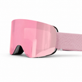 Impact Protective Magnetic Ski Goggles with Cylindrical Anti-Fog Lens