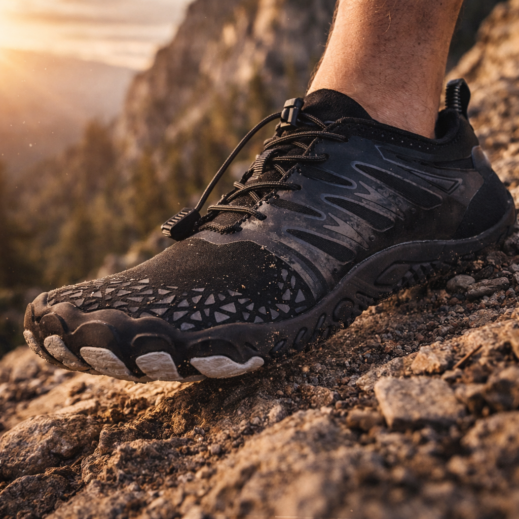 Trail Running Black Shoes for Men (Shoe Size: 40)