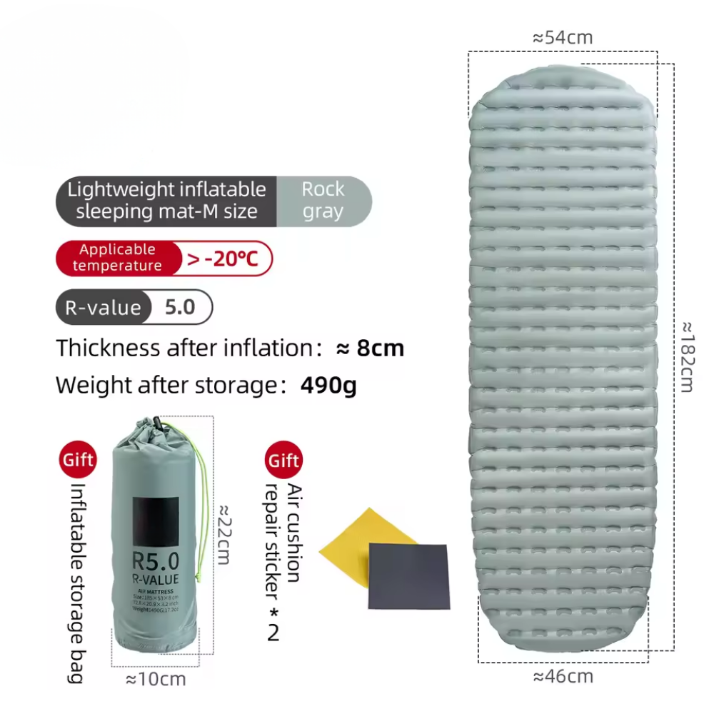 Ultralight Inflatable Sleeping Pad with Waterproof for Camping (v.1)