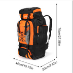 Backpack Mountaineering Nylon 80L Waterproof Hiking Travel
