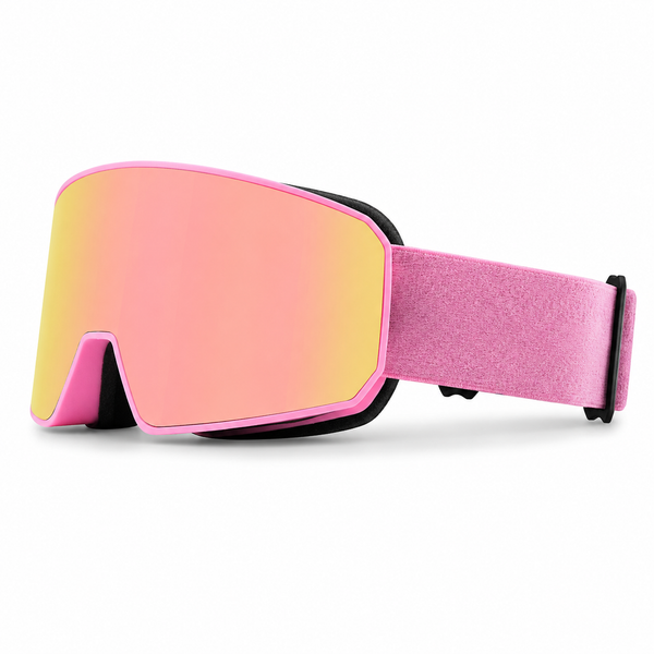 UV400 Cylindrical Ski Goggles with REVO Coated Anti-Fog Lenses