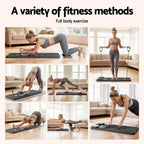 Everfit Pilates Board Foldable Reformer Multi Functional Exercise Trainer Black
