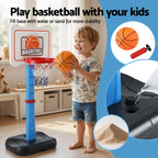 Keezi Kids Basketball Hoop Stand Baseball Set Adjustable Height Sports Toys Blue