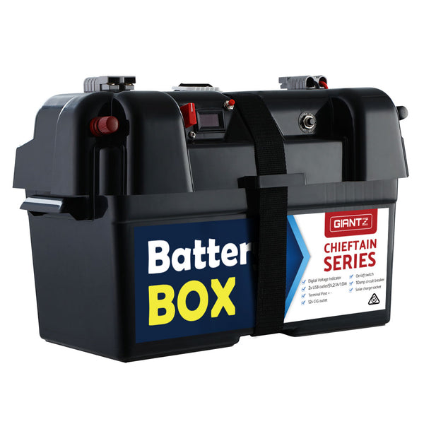 Portable Deep Cycle AGM Battery Storage Box for Camping