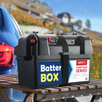 Giantz AGM Battery Box 12v Large Deep Cycle Box Portable Solar Caravan Camping