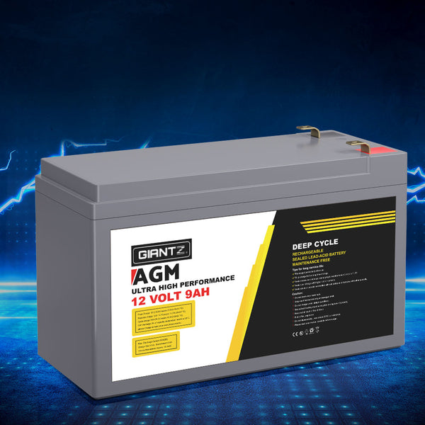 Compact AGM Deep Cycle Battery for Solar Caravan Camping