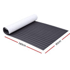 Seamanship EVA Foam Boat Flooring Mat Decking Sheet 240x90x0.6cm Dark Grey Decor