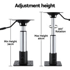 Seamanship Boat Seat Pedestal 34 - 46cm Adjustable Gas Lift 360 Degrees Swivel