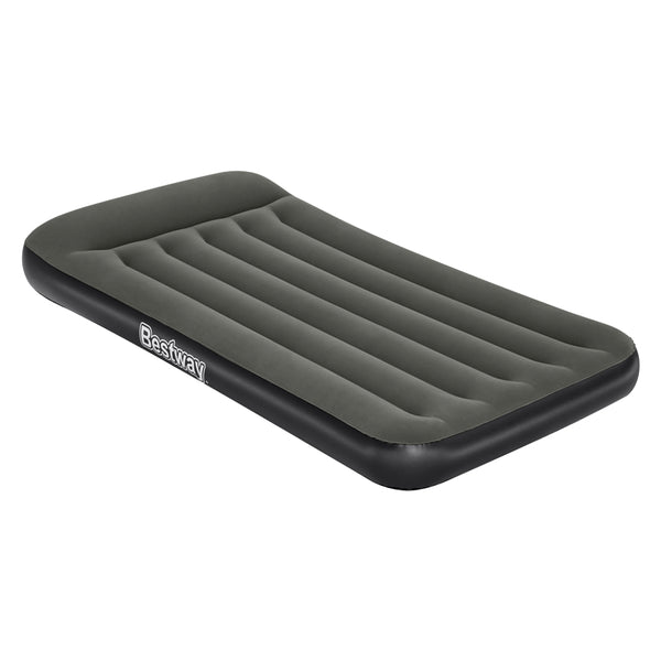 Grey Single Inflatable Air Mattress for Camping and Travel