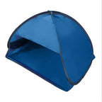 Blue pop-up tent on a white background