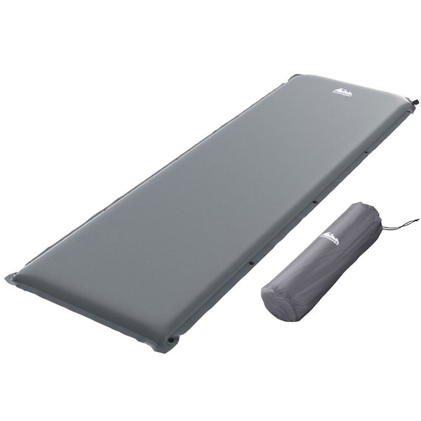 Grey Self Inflating Single Sleeping Mat for Outdoor Camping