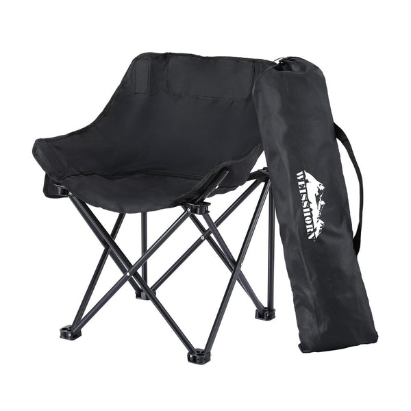 Black Folding Moon Chair for Comfortable Outdoor Camping