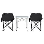 Weisshorn 3pc Camping Table Chair Set Outdoor Folding Aluminium Portable Picnic